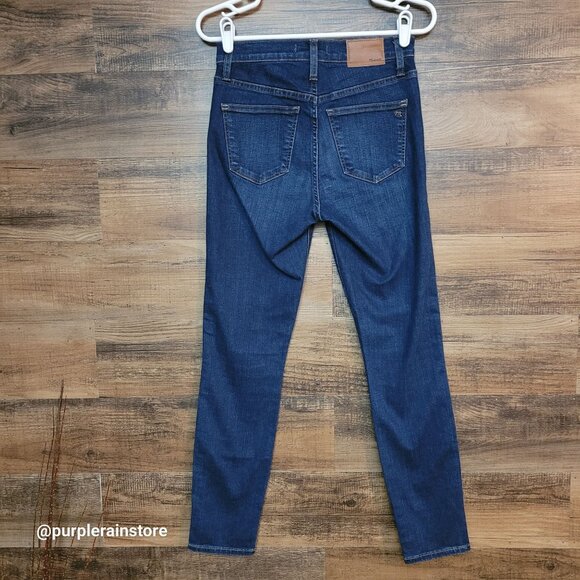 Madewell Jeans 26 High Rise 10" Skinny Hayes Wash Stretch Denim Tummy Control - Picture 2 of 13